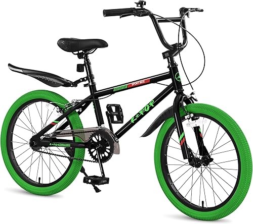 Bicicleta infantil de 20 pulgadas estilo BMX, bicicletas para niñas y niños de 8 a 12 años, bicicleta de una sola velocidad para niños y niñas,