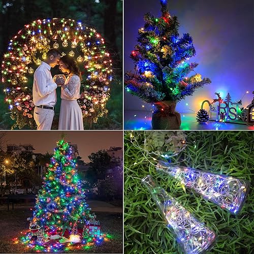 Miniatura 5 de Luces de Hadas con Batería Luces de Cadena Paquete de 6 20LED Alambre de Cobre Luciérnaga Luces Centelleantes Interior Impermeables para Navidad