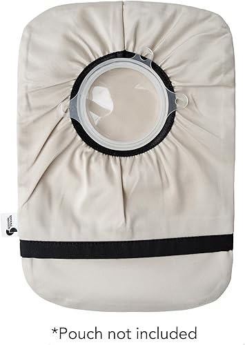 Miniatura 3 de Spoonie Threads Funda elástica para bolsa de ostomía beige  Bolsas de ileostomía de estoma de colostomía de moda y ajustables  Beige, 6 x 9