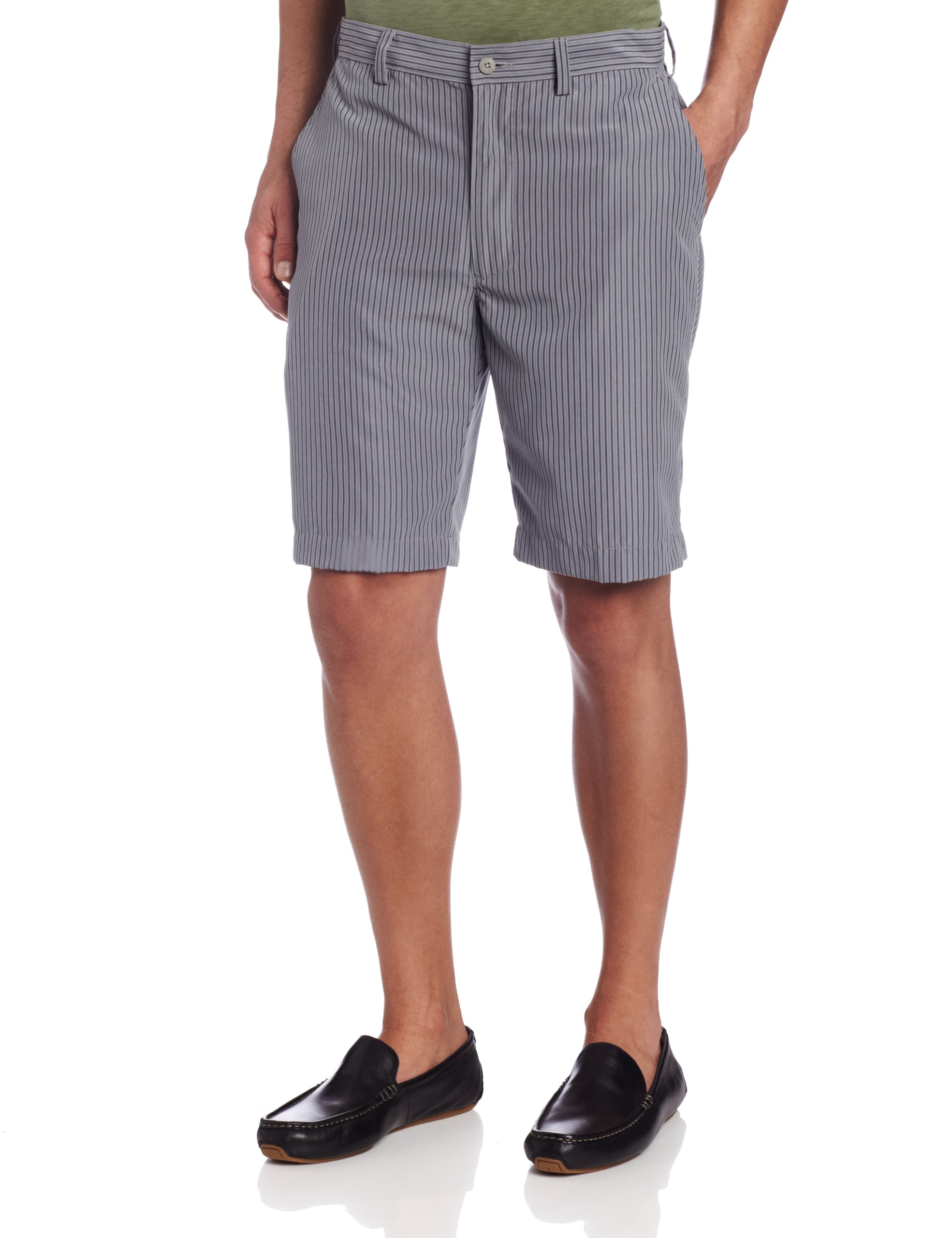 Men's Flat Front Fine Stripe Short