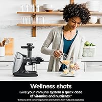 Vista 7 de Ninja Cold Press Juicer Pro, exprimidor de masticación lenta con control total de pulpa, potente motor silencioso de 150 W, fácil de limpiar, sin
