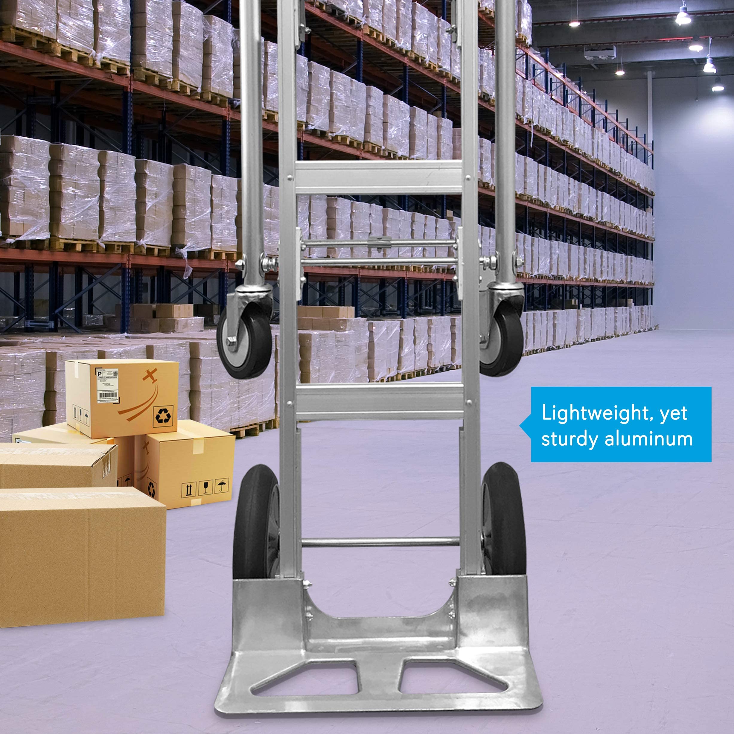 HaulPro Fully Assembled Senior Convertible Hand Truck Heavy Duty Loads 1,000 lbs. Aluminum