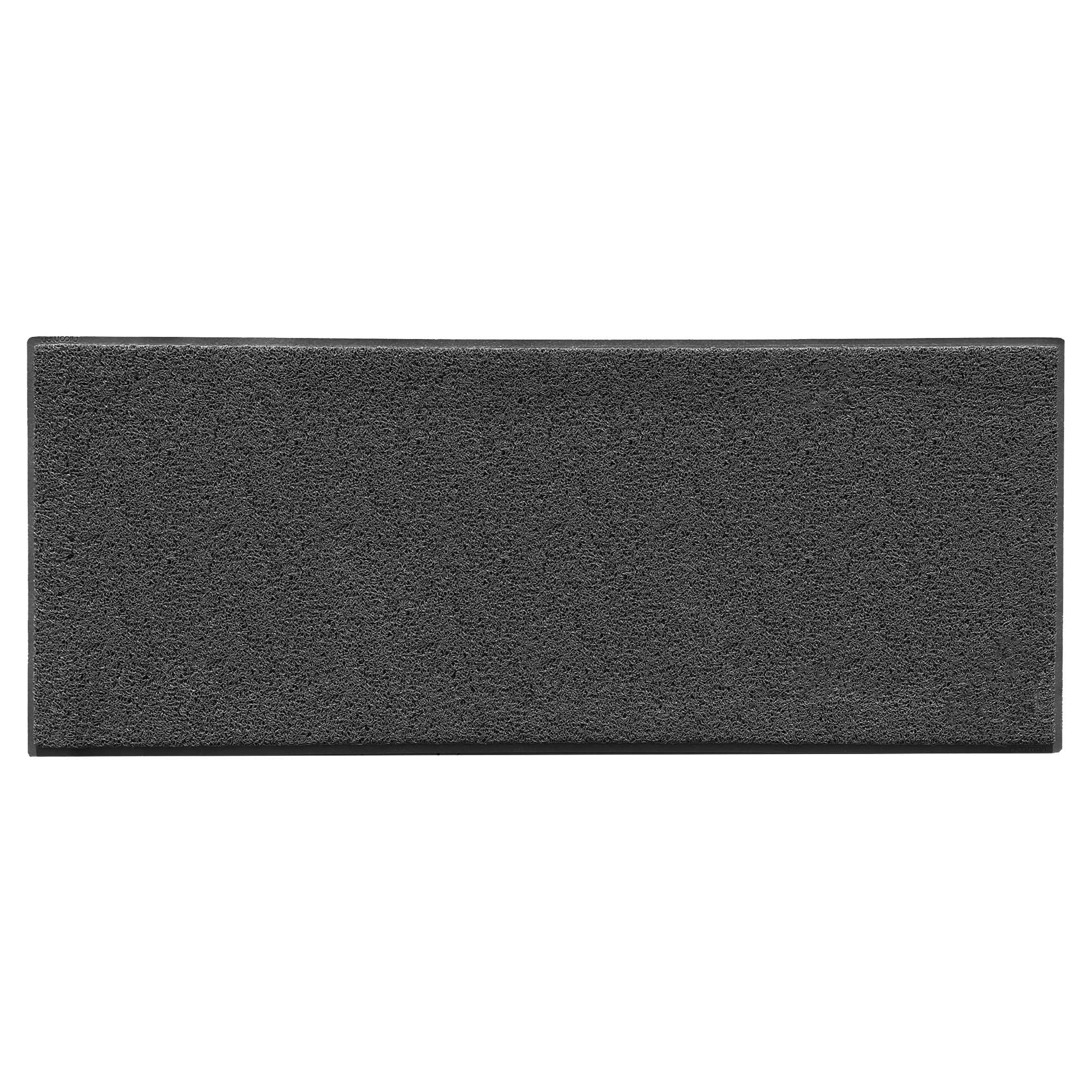 Nicoman Plain Door Mat Dirt-Trapper Washable Barrier Doormat-Dark Grey (Watertight Rubber-Back)-Runner (150x60cm)