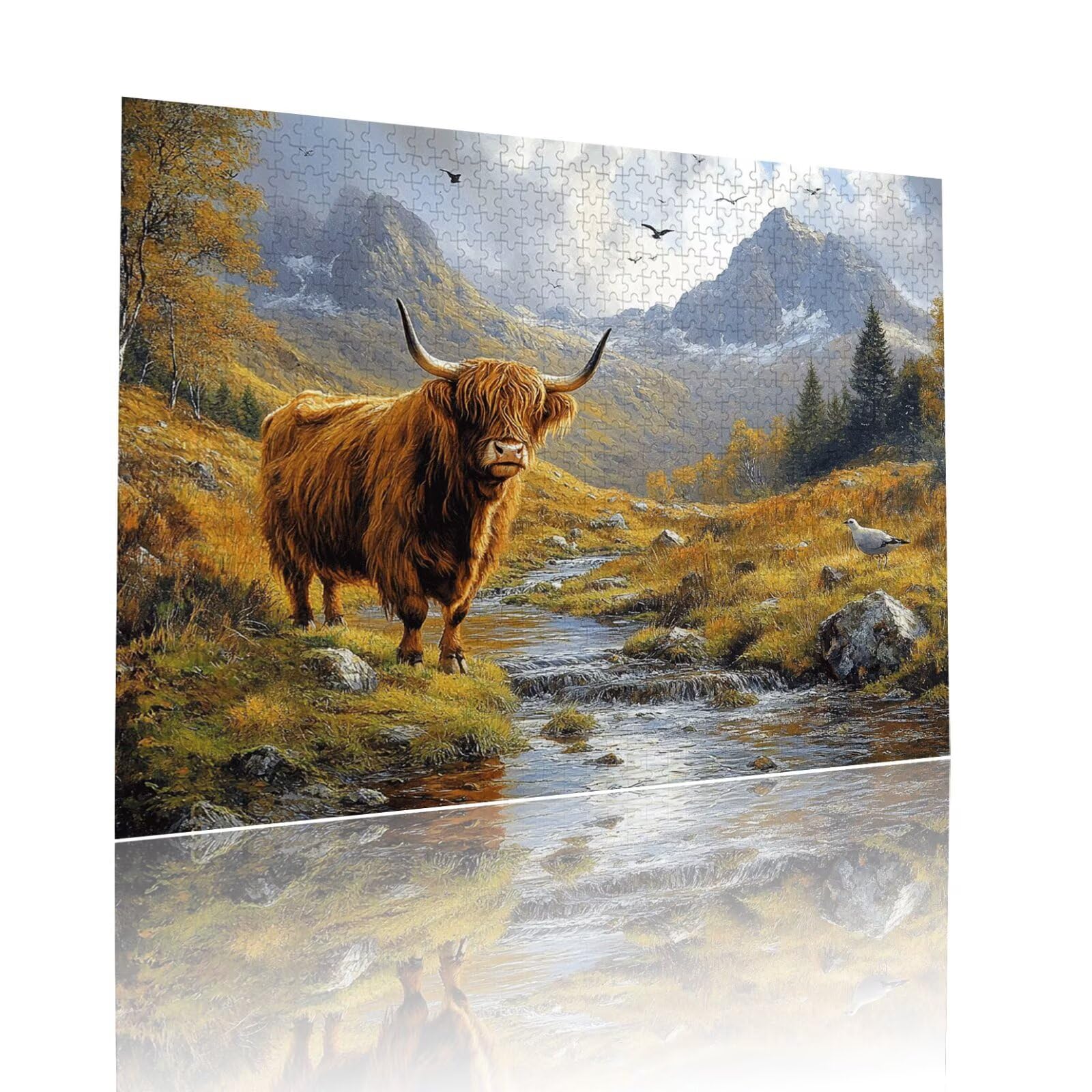 Puzzle Erwachsene 3000 Teile Ochse Tier Educa Jigsaw für Kinder ab 8 Jahren Mädchen Jungen, Erwachsene Impossible Klassische Puzzles Schwer, Anspruchsvoll Spielspaß, Als Geschenke 81x122cm t-760