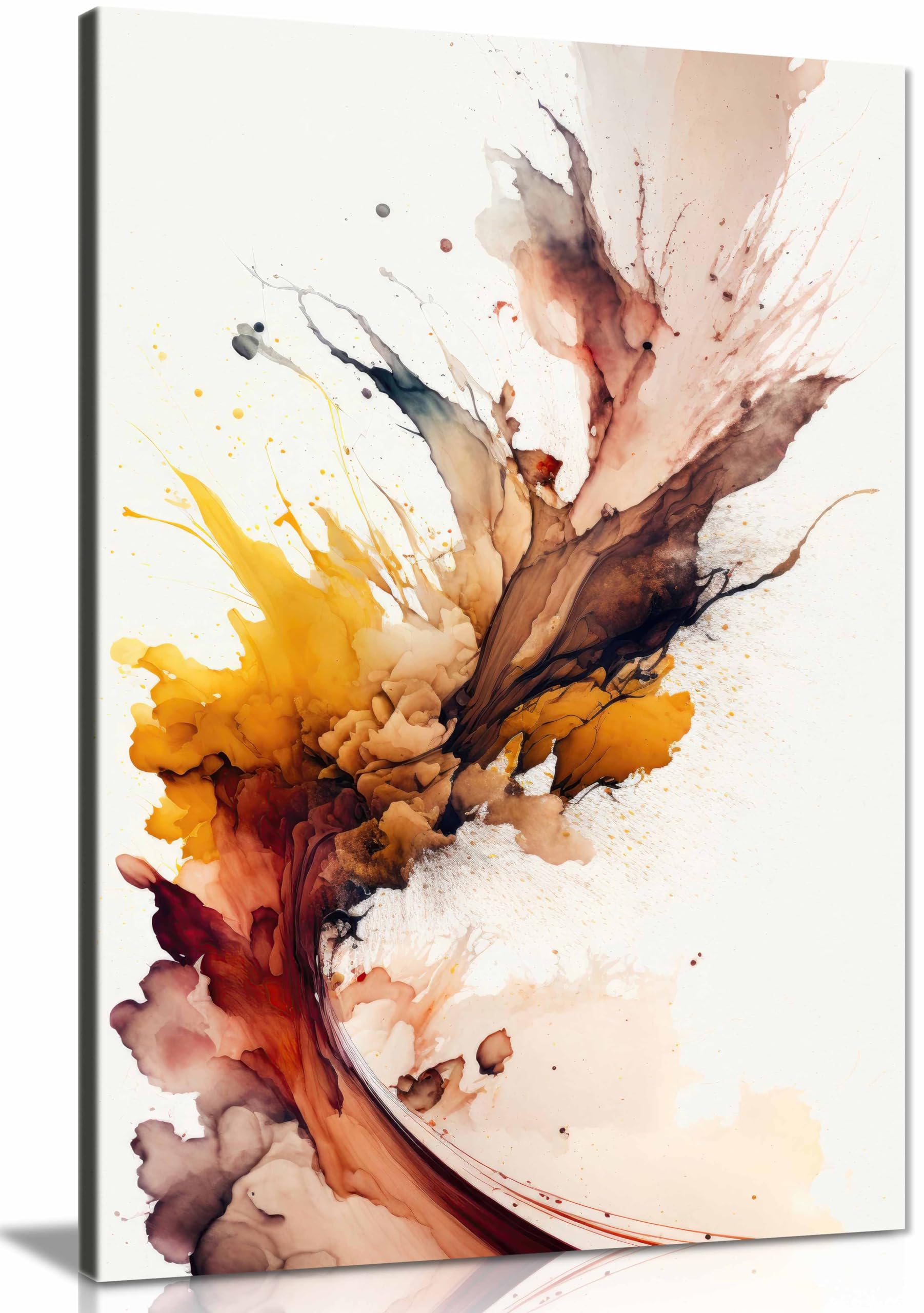 Panther Print Framed Canvas Autumnal Abstract Canvas Print, Framed Wall Art Pictures For Home Decor 76X51cm (30X20in)