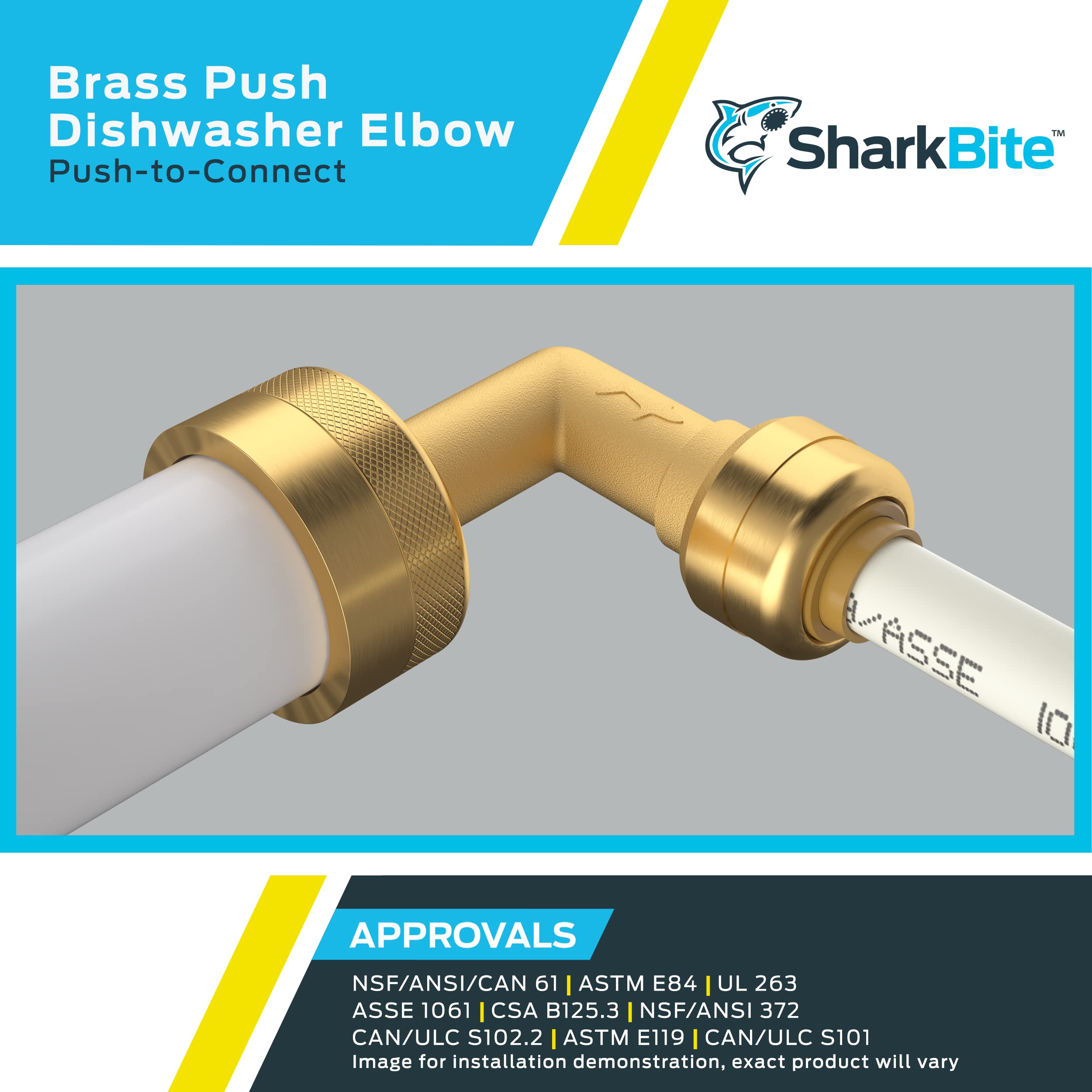 SharkBite U281LFA Dishwasher Elbow, 1/2-Inch by 3/8-Inch, Copper, 1/2-Inch x 3/8-Inch - Image 4