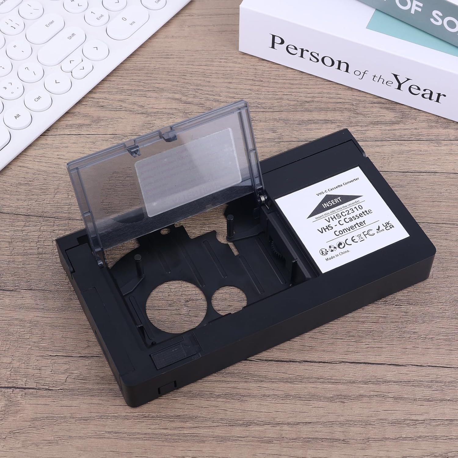 Gosknor Motorized VHS-C to VHS Cassette Adapter Compatible with JVC RCA VCR Players, Convert VHS-C Tapes to Standard VHS, Not for 8mm/MiniDV/Hi8
