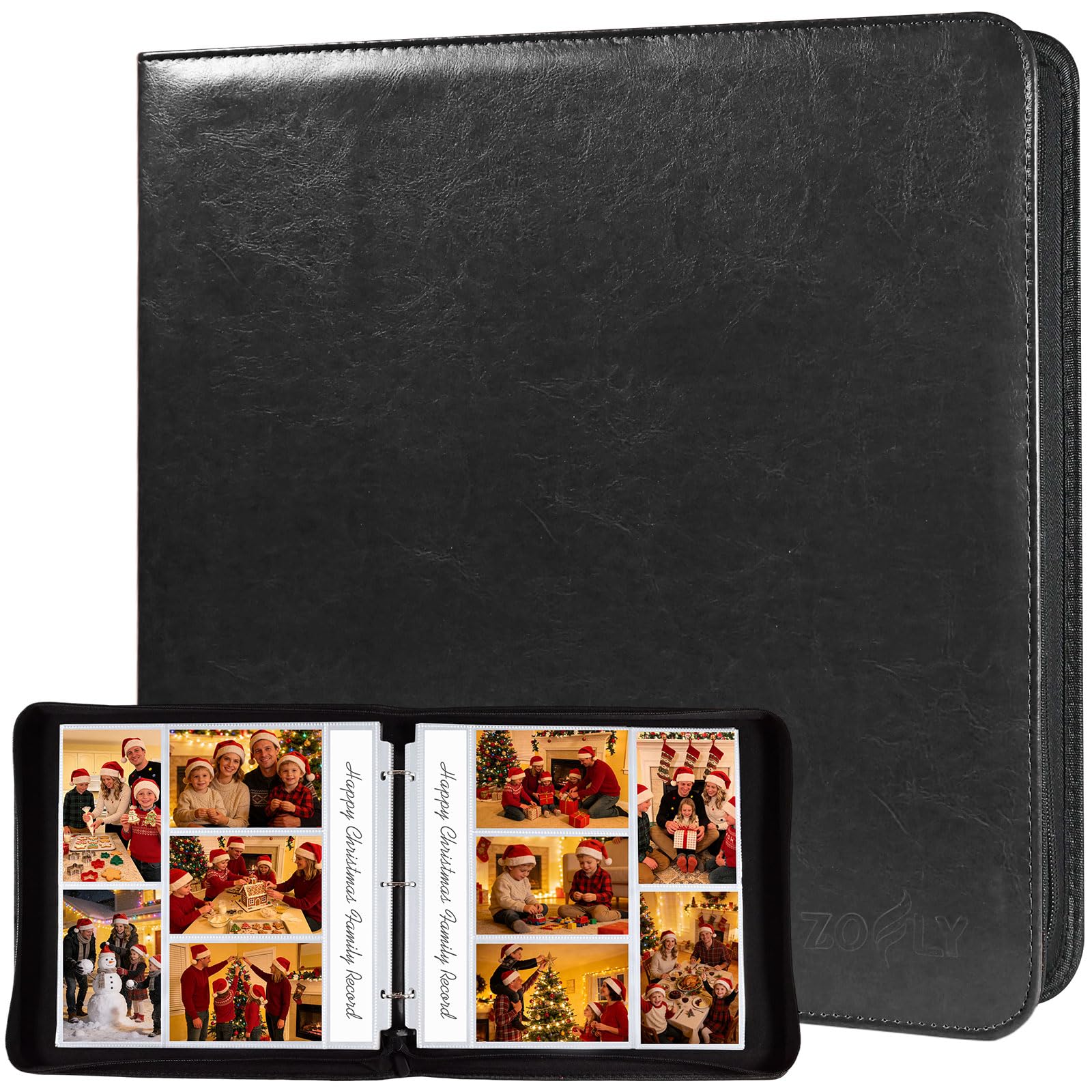 Album fotograficzny 10 x 15 cm, z zamkiem błyskawicznym, 20 sztuk, skórzany portfel, do przechowywania 200 zdjęć w poziomie i pionie, album na zdjęcia rodzinne o dużej pojemności, urodziny,