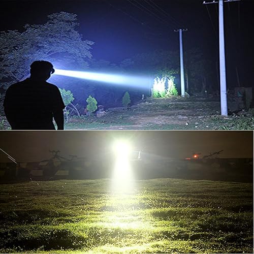 Miniatura 3 de Linterna de LED para la cabeza, con luz muy brillante, recargable. Luz para la cabeza, con batería, para caza, camping, o pesca.