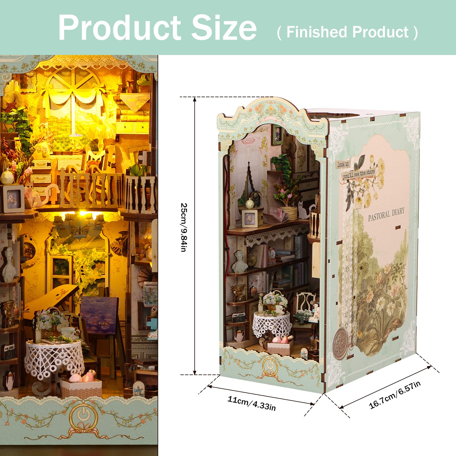 木製パズル完成品オーダー。田園のコテージ