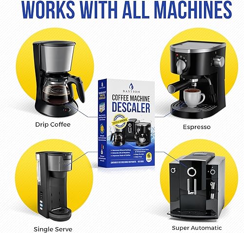 Miniatura 2 de Solución de polvo descalcificante (6 usos) Limpiador descalcificador para máquina de café  Compatible con Breville Keurig Nespresso Delonghi Ninja