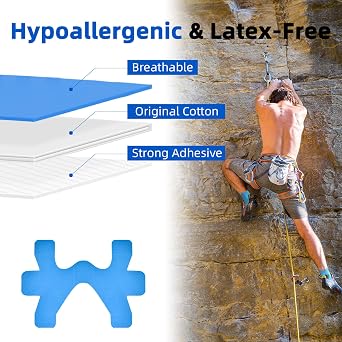 Precut Kinesiology Tape for Ankle, 10 Pcs - Ankle Support & Stability, Ankle Pain Relief Athletic Tape - Waterproof & Elastic, Breathable Hypoallergenic Latex-Free Tape, Blue