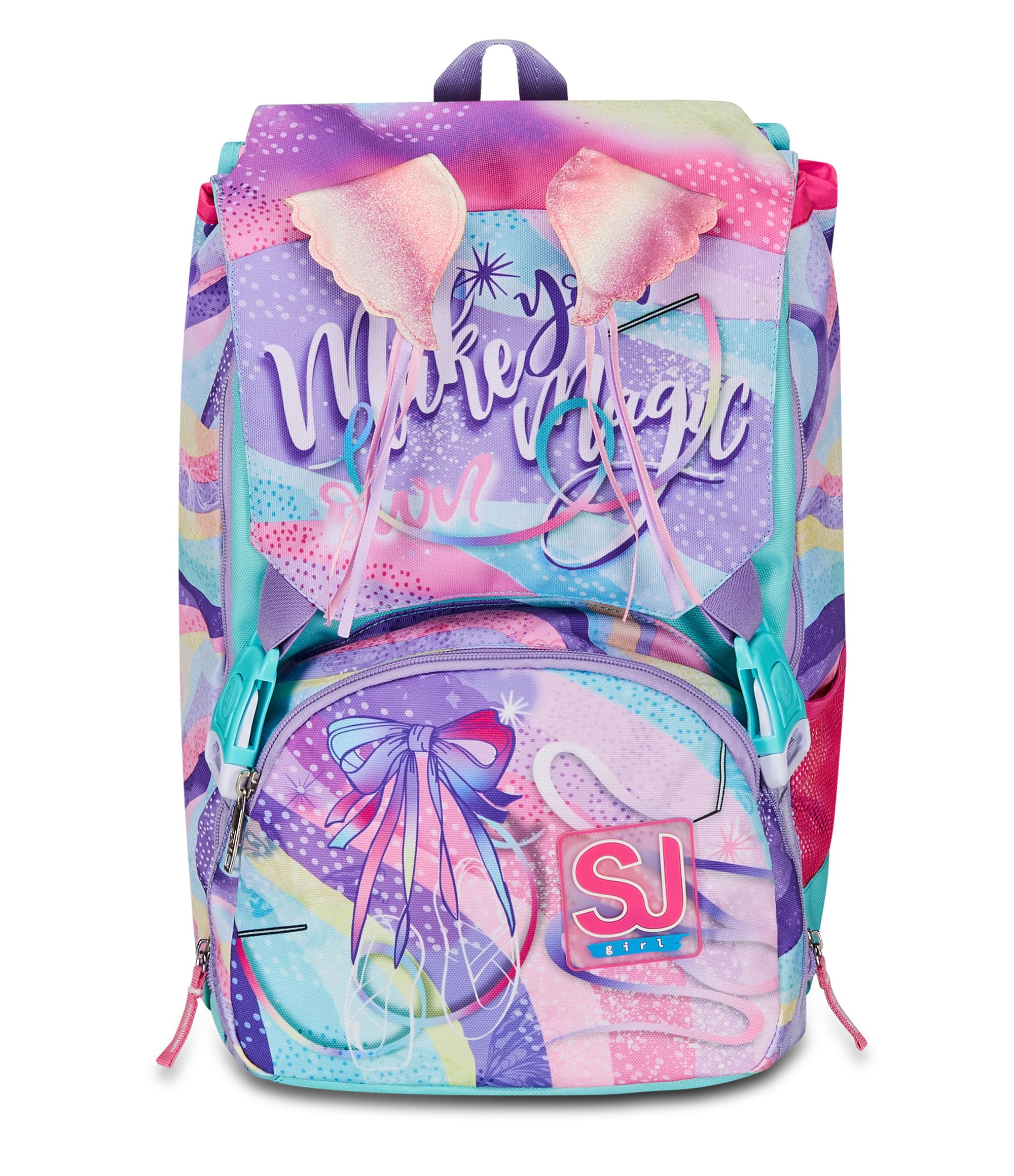 SJ GANG STYLE JAM GANG Zaino Scuola Estensibile, Viola, RhythmicSoul, Zaino Doppio Scomparto Estensibile Tramite Zip Laterali, Tasca Porta Borraccia, Scuole Elementari e Medie, Bambina Ragazza