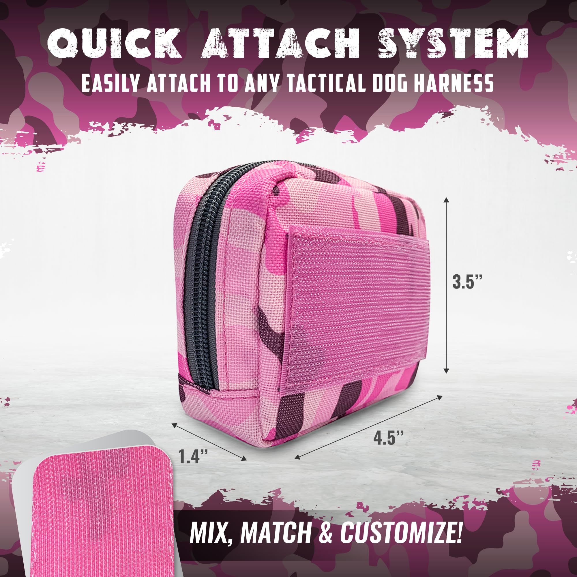 Amazon | ピンク迷彩ポーチアクセサリー 中型犬用ハーネス