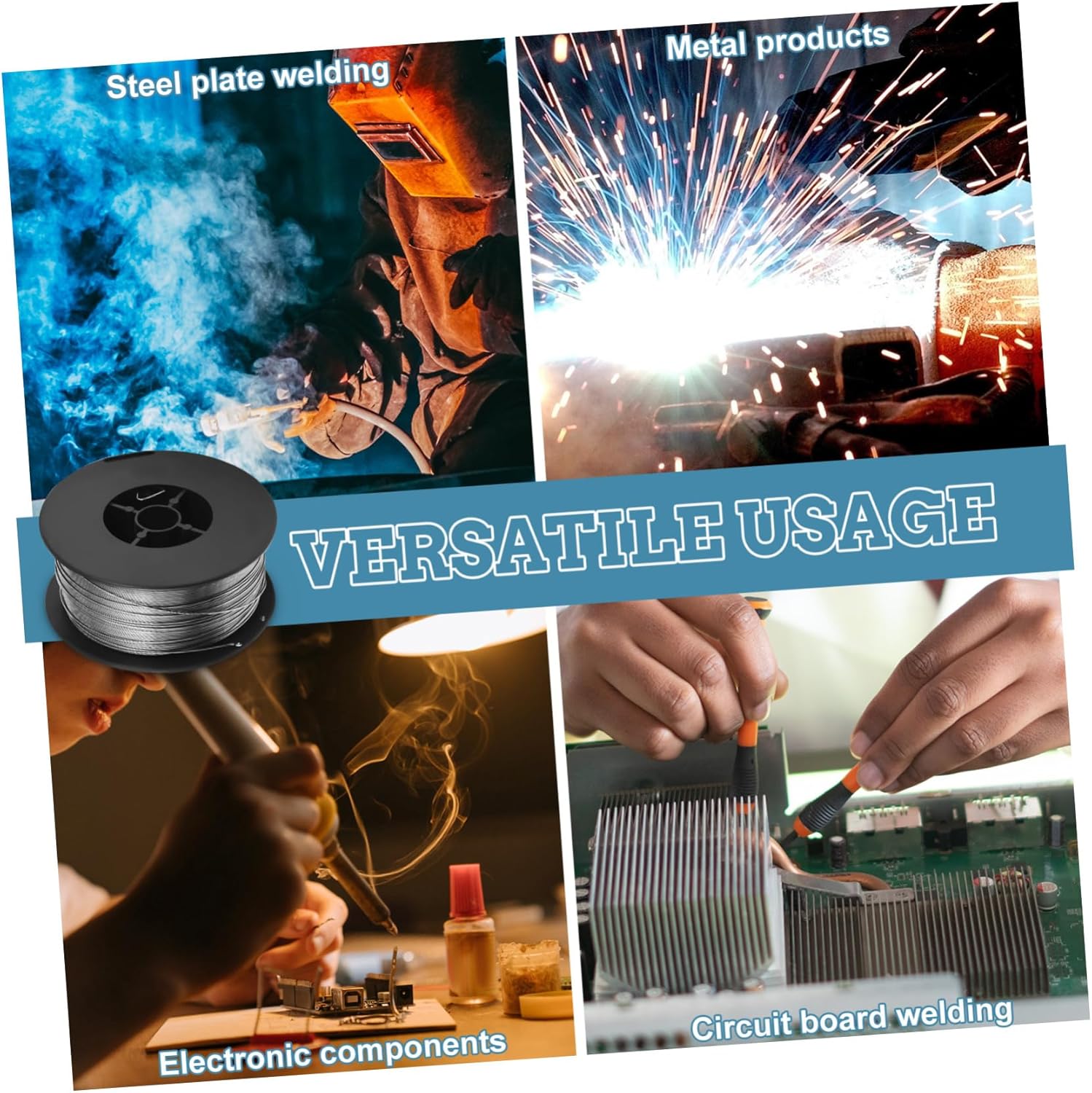 3rolls Gasless Flux Cored Welding Wire for Steel Easy to Use Welding Spool for Home Repairs and Projects Ample for Extended Use