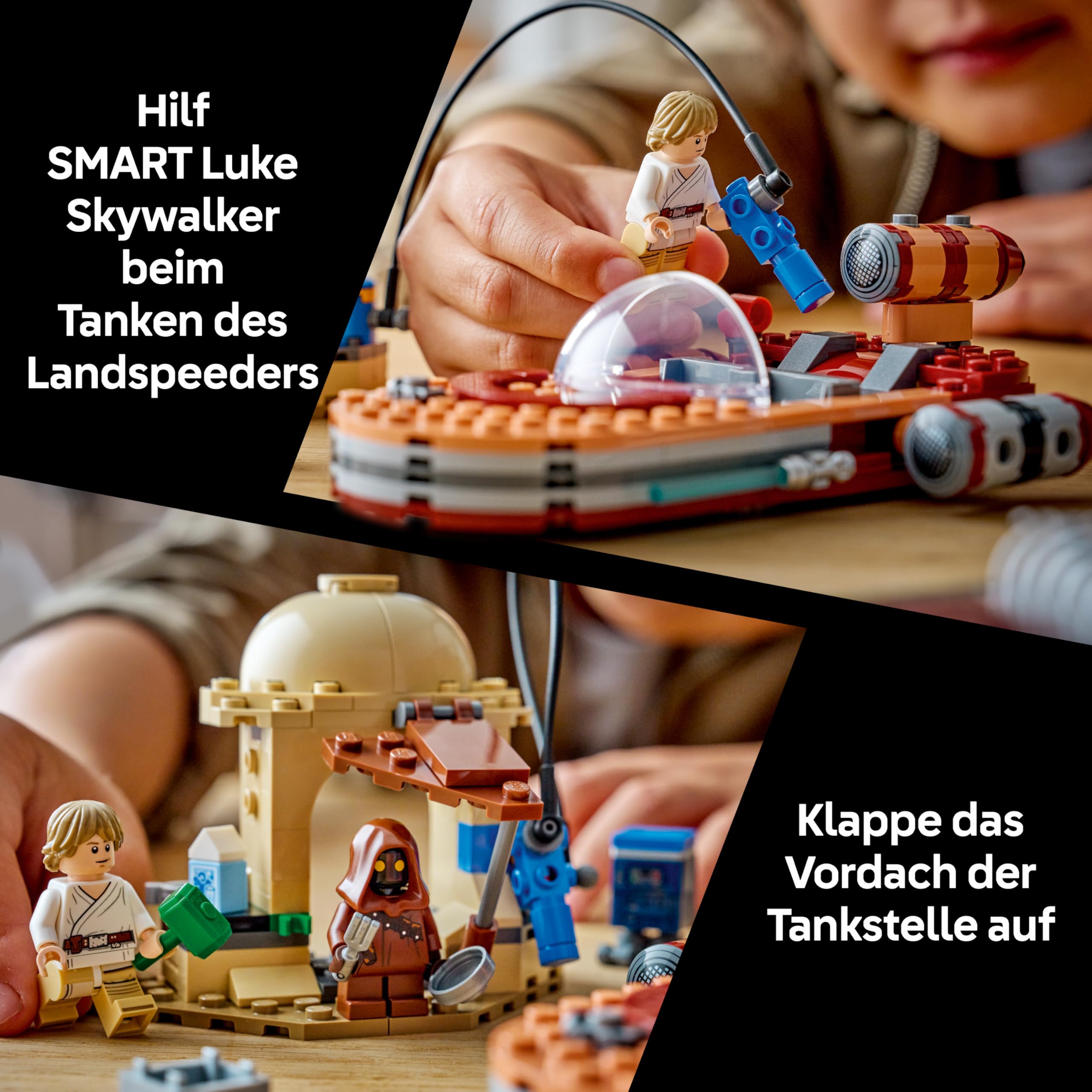 LEGO Star Wars 75420 SMART Play: Lukes Landspeeder - Kompatibles Interaktives Spielzeug inkl. SMART Tag und Luke Skywalker Minifigur - Geschenkidee für Jungen, Mädchen & Erwachsene Fans ab 6 Jahren