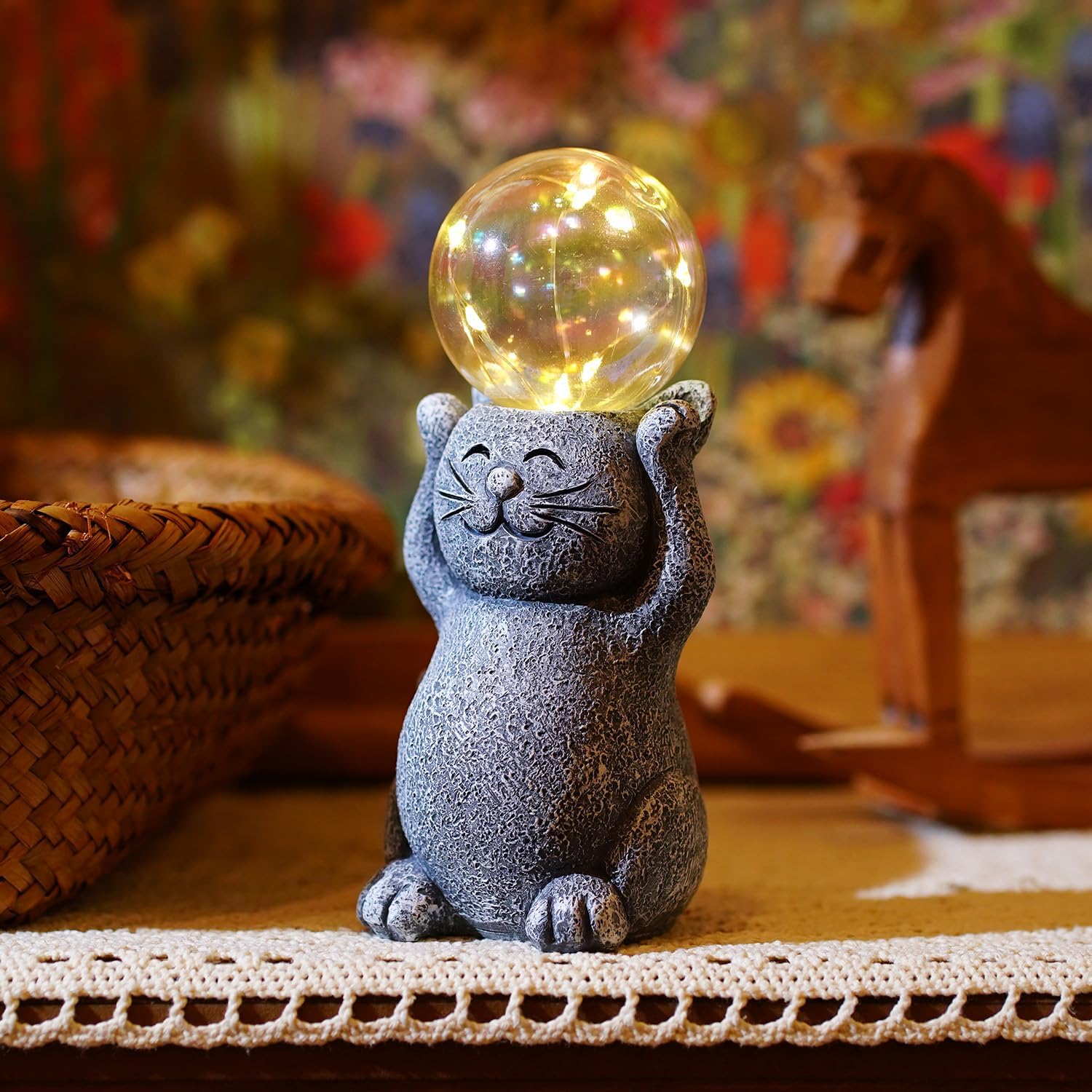 Cute Cat Night Light - Nursery Night Lights Lamp forKids : Cat Gifts & Room DecorBedroom Table Lamp for Girls