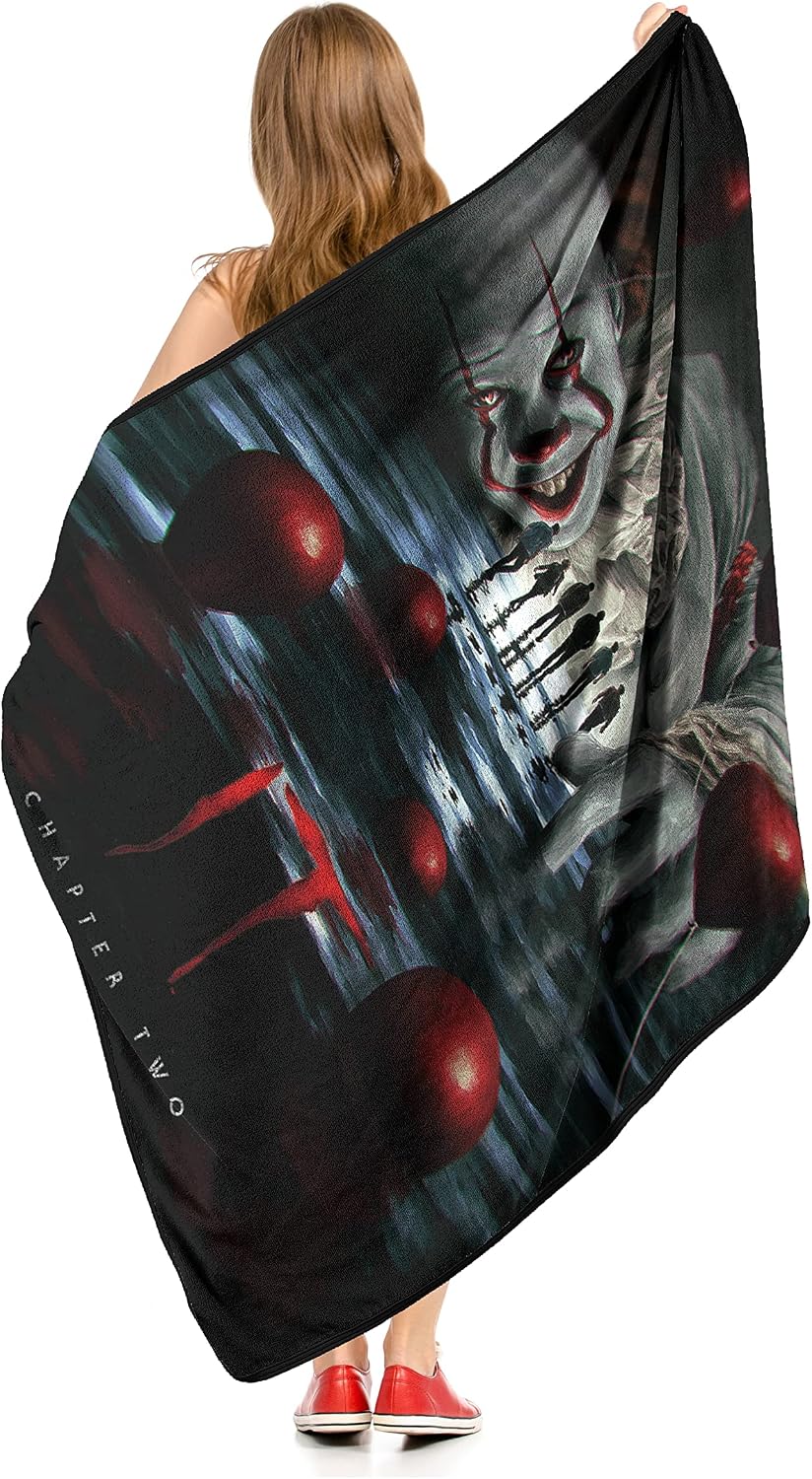 Northwest IT Chapter 2 Micro Raschel Throw Blanket, 46" x 60", Pennywise Hallucination