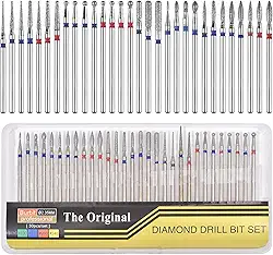 Conjunto de brocas de unhas de diamante com 30 peças, kit de brocas de cutícula de diamante, ferramentas de remoção de manicure e pedicure para unhas de gel de acrílico, limpador de cutículas