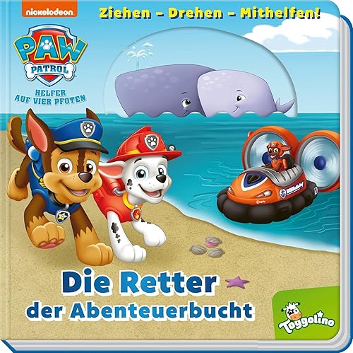 PAW Patrol Pappbilderbuch: Die Retter der Abenteuerbucht: Mit Zieh- und Drehelementen für Kinder ab 3 Jahren