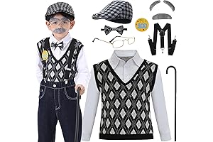 Adorable Old Man Costume for Kids' 100th Day Celebration