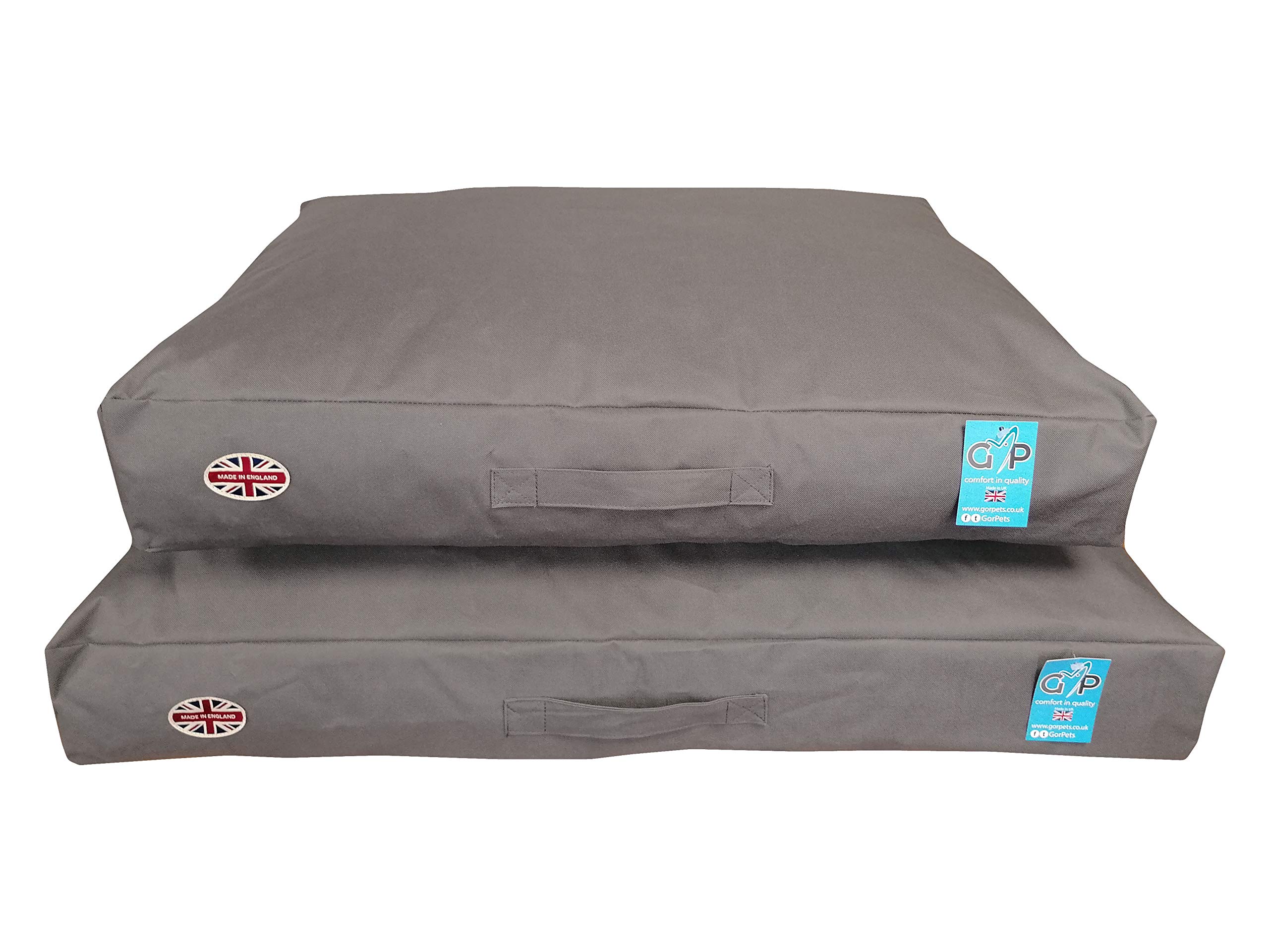 Gorpets - Cama para Perros (tamaño Grande, 71 x 100 x 13 cm), Color Gris