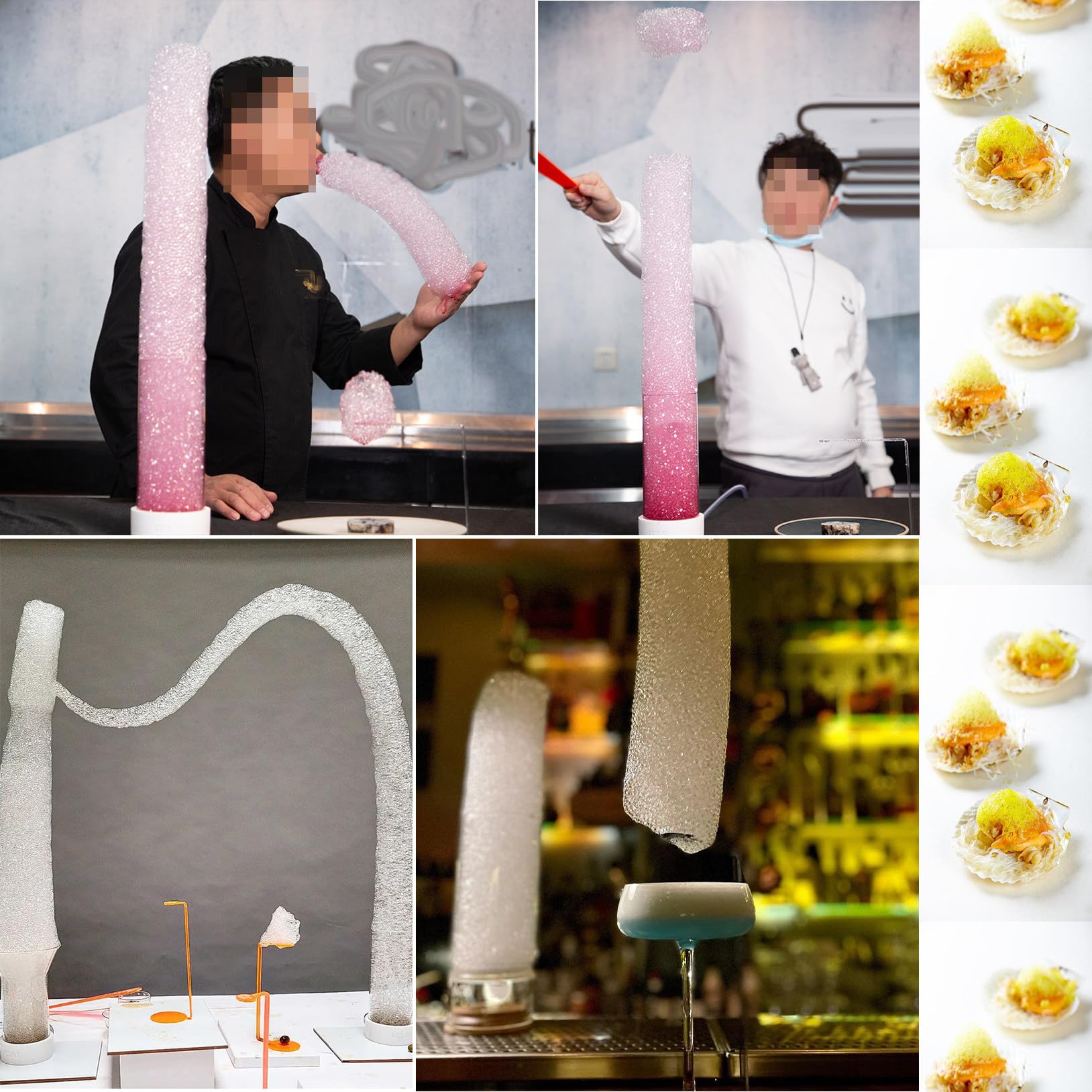 Zestaw generatora piany do gastronomii molekularnej, przenośne narzędzie kulinarne do kreatywnego gotowania, innowacyjne urządzenie do produkcji pianki dla kucharzy, idealne do wyjątkowych