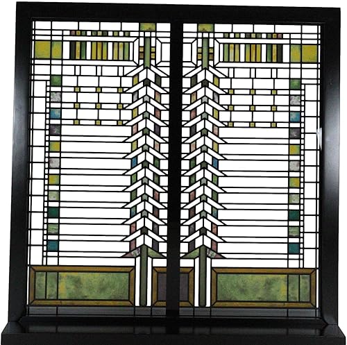 Miniatura 5 de Ebros Gift Frank Lloyd Wright Darwin Martin House - Placa de escritorio con base de madera de 12.5 pulgadas de alto acento arquitectónico