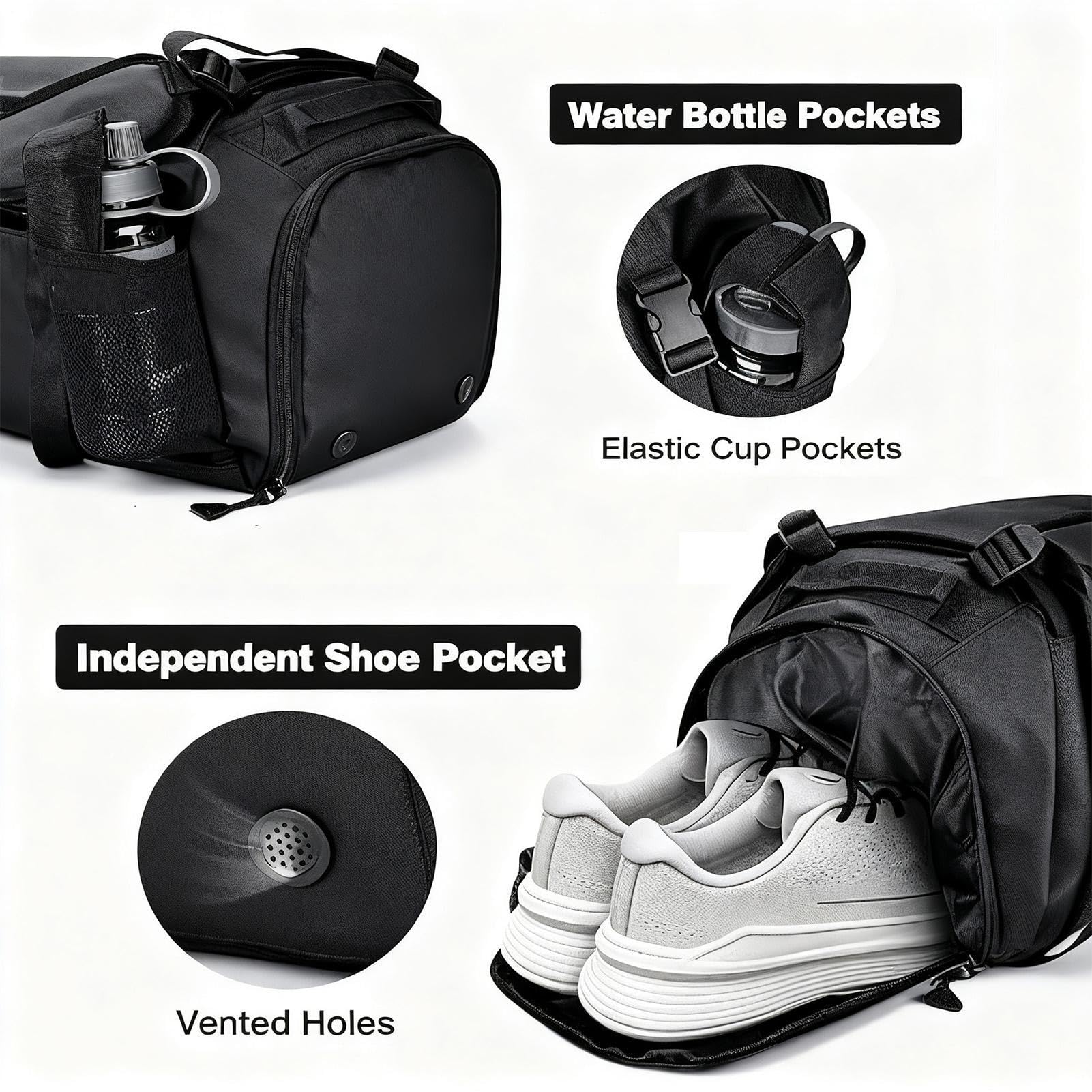 Bolsa de Gimnasio Bolsa de Gran Capacidad con Separación Seco Húmedo