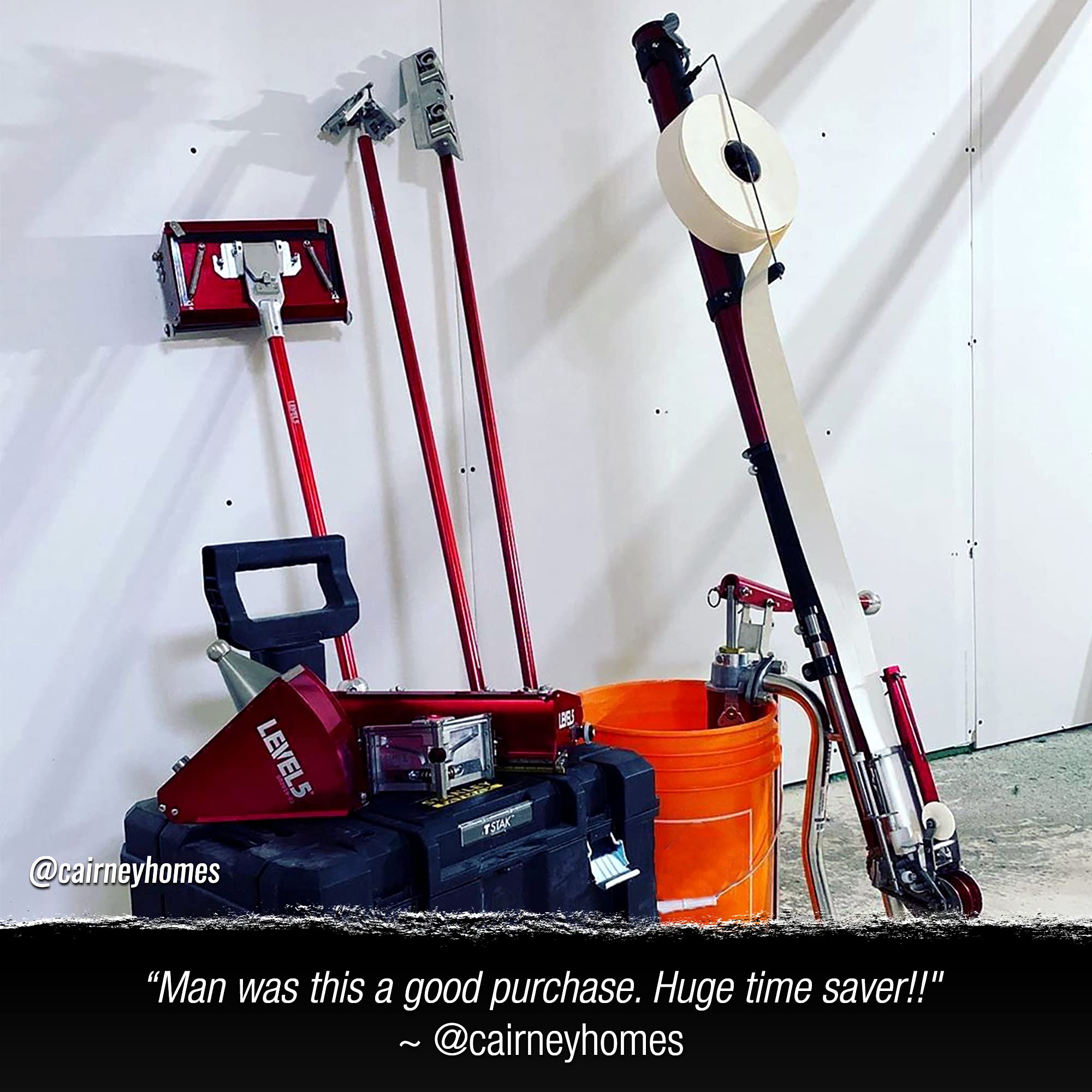 Full Drywall Taping and Finishing Set Level 5 Automatic Taper, 10