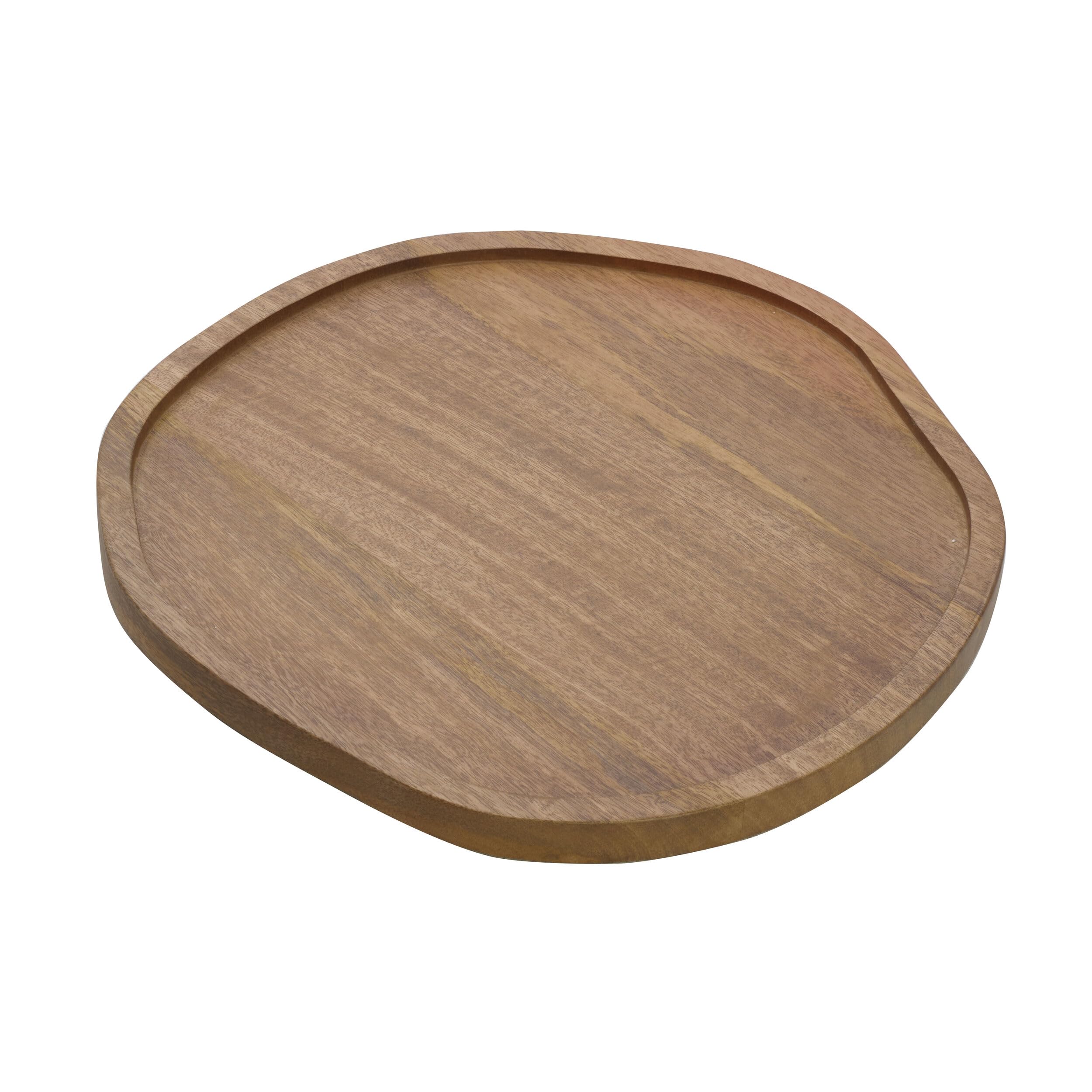 Gourmet Basics by Mikasa Cora Organic Shaped Lazy Susan Turntable, 14 Inch