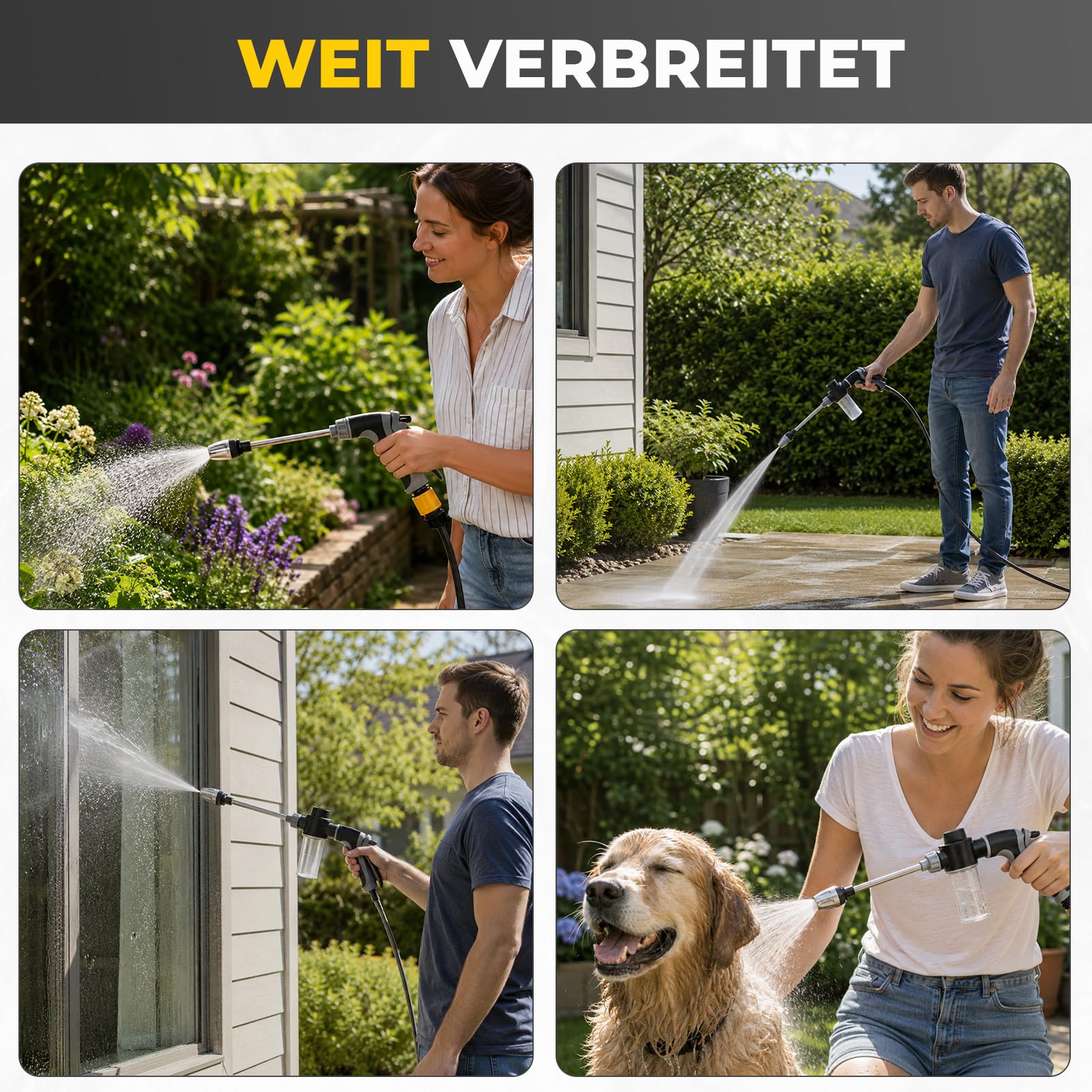 Jetterix Pressure Washer Nozzle, jetterix idropulitori, Power Jet Ugello per Tubo Pistola, Idropulitrice portatile, Idropulitrice ad acqua Powerjet, per lavaggio auto, giardino e terrazza
