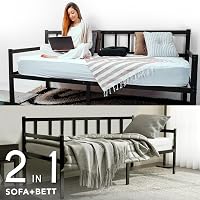 Dreamzie Day Bed 2-1 Fém Ágy - Kanapéágy 92x202 cm Fekete 4