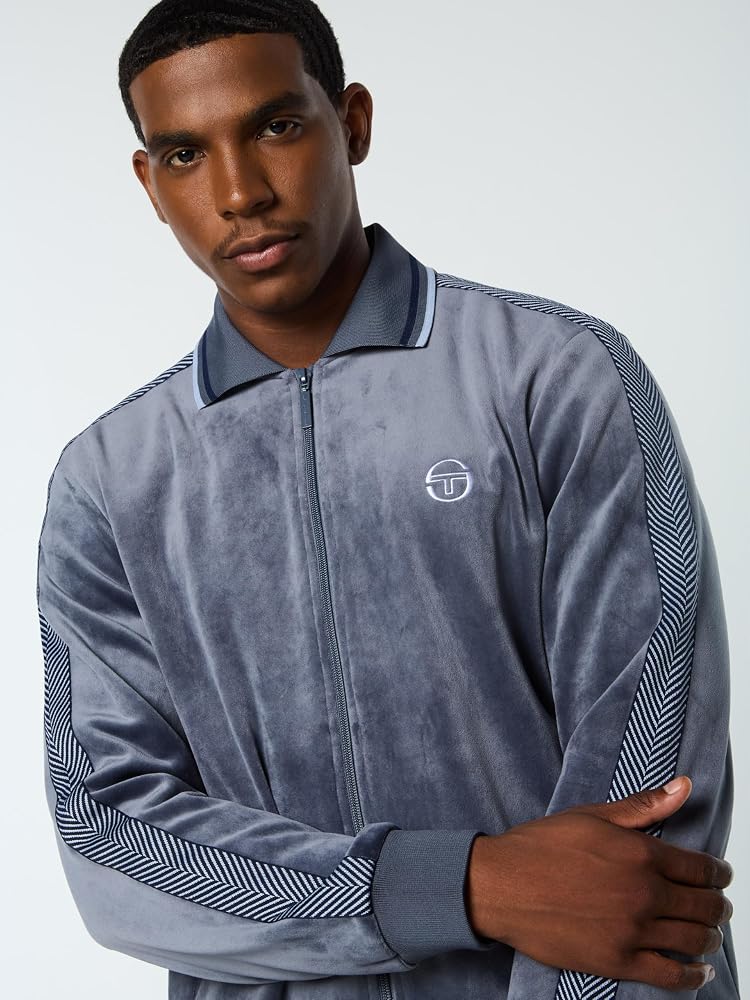 Sergio Tacchini Men's Maglia Velour Track Jacket at Amazon Men's