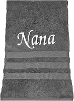 Vista 1 de Liberty21 Toalla de baño de lujo bordada con monograma personalizado o nombre. 100% algodón. (gris)