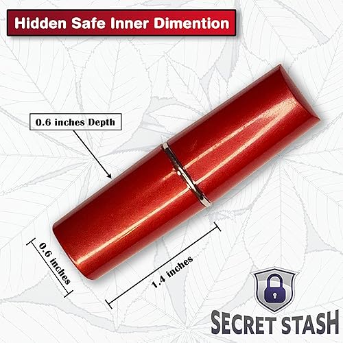 Miniatura 5 de Caja fuerte de desviación de lápiz labial falso, compartimento secreto  Ocultar pastillas, dinero, joyas  Mantén los objetos de valor seguros a