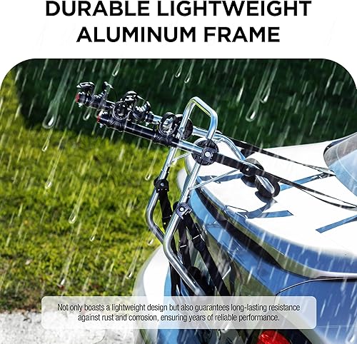 Miniatura 3 de Rockland - Portabicicletas para 2 bicicletas de neumáticos anchos, apto para vehículos con enganche receptor de 2", soporta 70 libras, plegable,