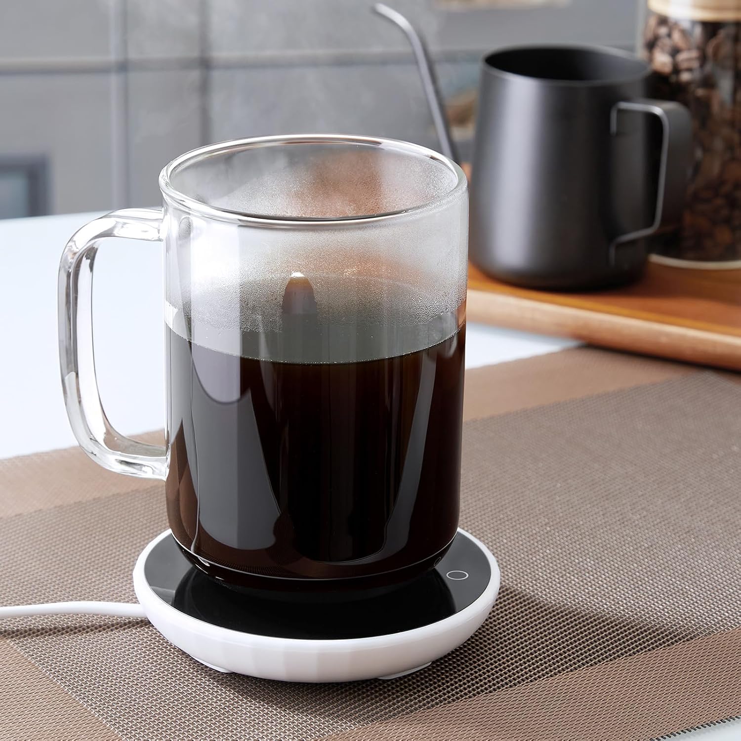 Glass Coffee Mugs, 27 oz Ice coffee cups, Large Clear Tea Cups Set of 2, Glass Mugs with Handles, Glass Cups for Latte, Cappuccino, and Tea