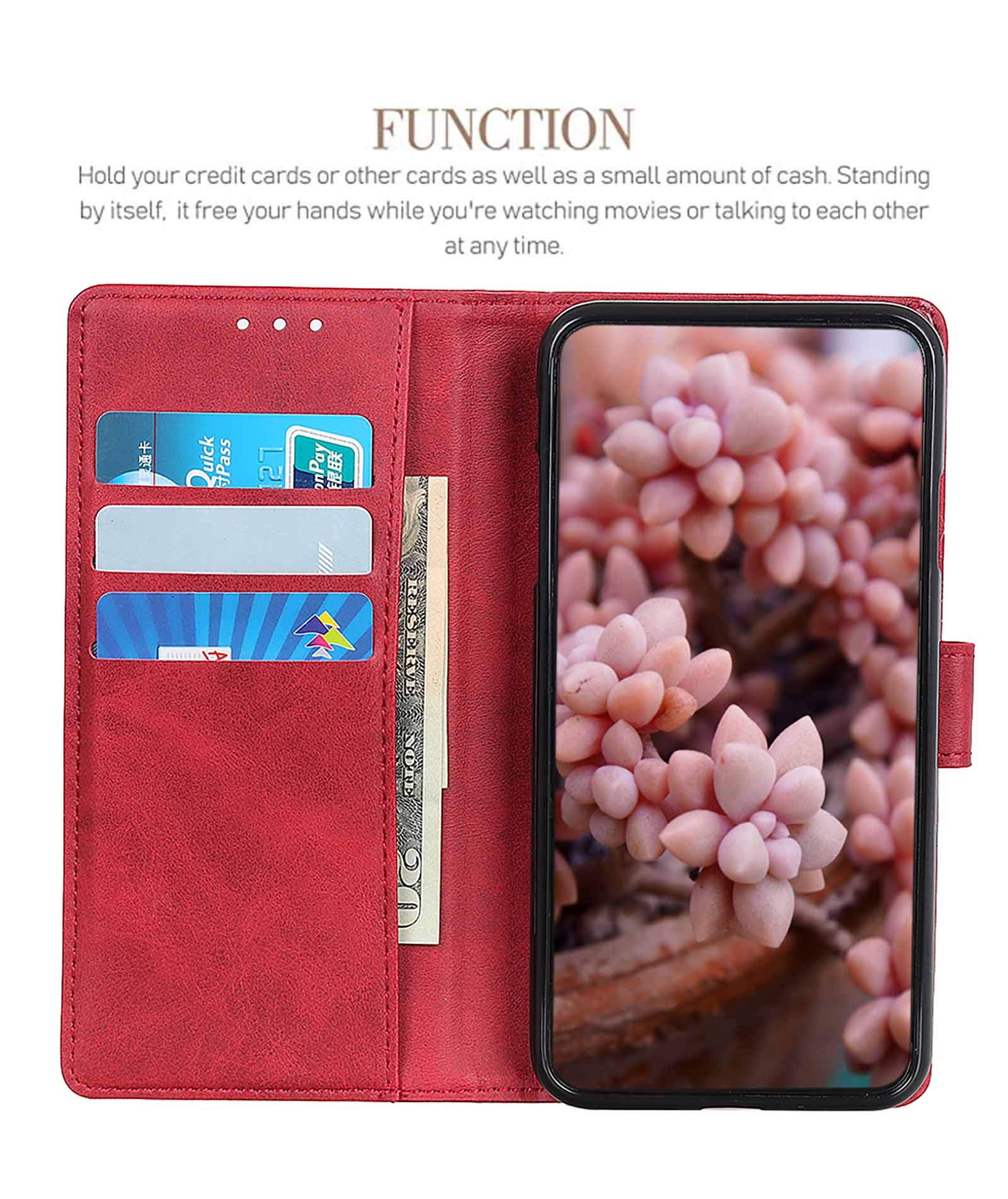 GOKEN Cover per Honor 90, Custodia Folio in Pelle Flip Wallet Libro Case con Portafoglio, Premium PU/TPU Magnetica Cover con Supporto di Stand/Carte Slot Nero
