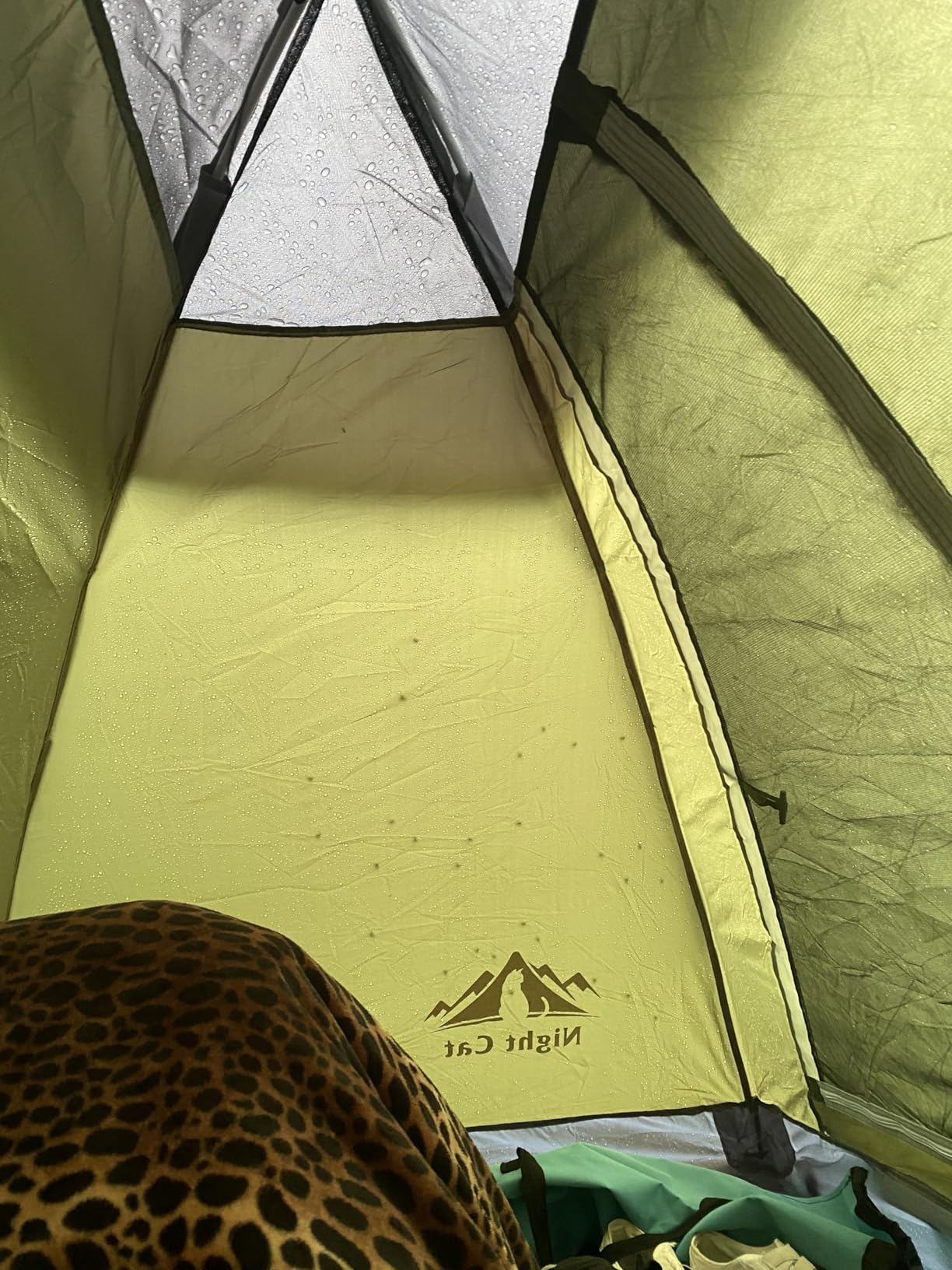 Night Cat 2-Persons Backpacking Tent: Waterproof Lightweight Camping Tent for Two People Hiking Outdoor Mountain with Aluminum Poles and Rainfly Green customer photo 11