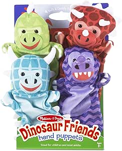Melissa & Doug Dinosaur Friends Hand Puppets