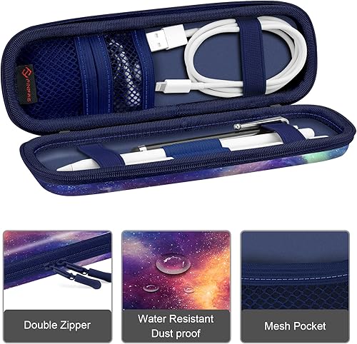 Miniatura 10 de Fintie Funda con soporte para Apple Pencil Pro, Apple Pencil (USB-C  1  2 generación), funda de piel sintética compatible con bolígrafos, cable USB,