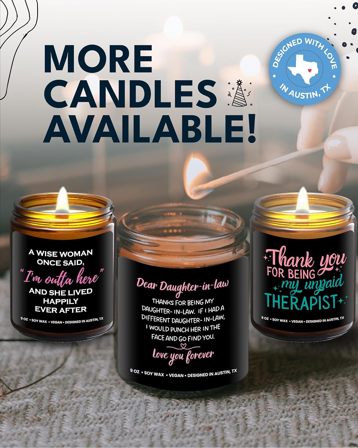 Funny Daughter-in-Law Candle, Best Gifts for Daughter in Law, Future Daughter in Law Gifts from Mother in Law, Gift Ideas for Dear Daughter-in-Law for Wedding, Christmas, Birthday, Gift-Ready - Image 6