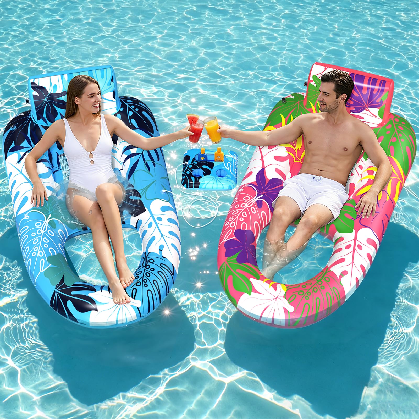 SEETOHOME 2 Pack Pool Floats Adult Heavy Duty