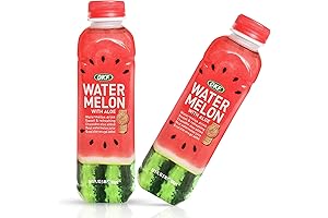 Real Watermelon Aloe Refreshing Drink, Sweet and Tasty with Beneficial Health Gains:...