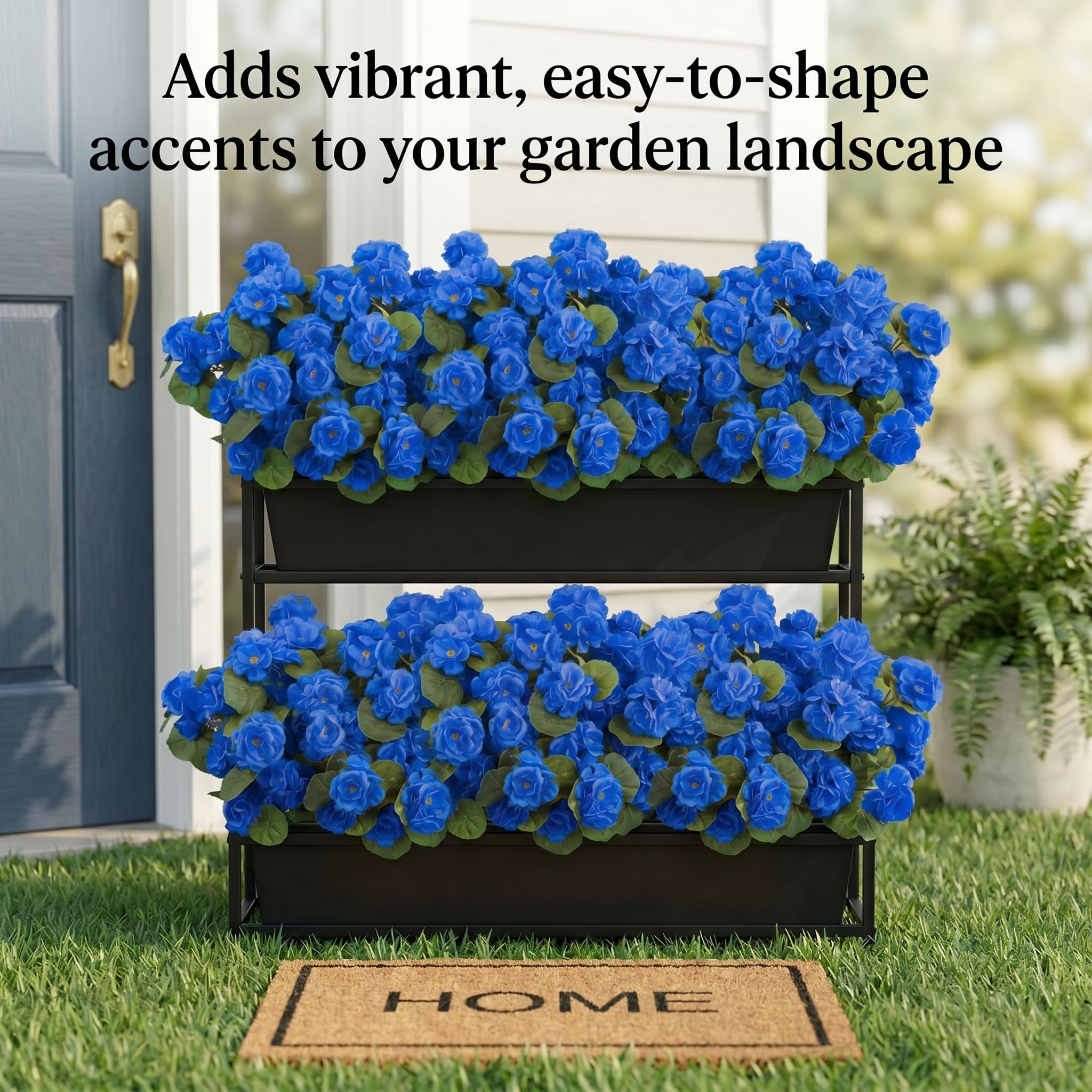 24Pcs artficial Fiori per Esterno Blu