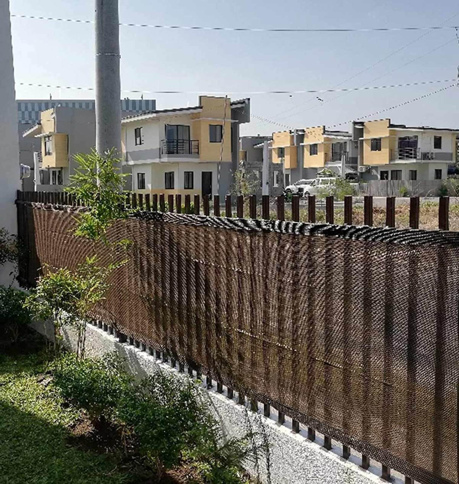Odkryty odporny na promieniowanie UV abażur ogrodowy baldachim brązowy 6 x 6 m tkanina przeciwsłoneczna idealna na tarasy patio i podwórko relaks ochrona przed słońcem i lekka