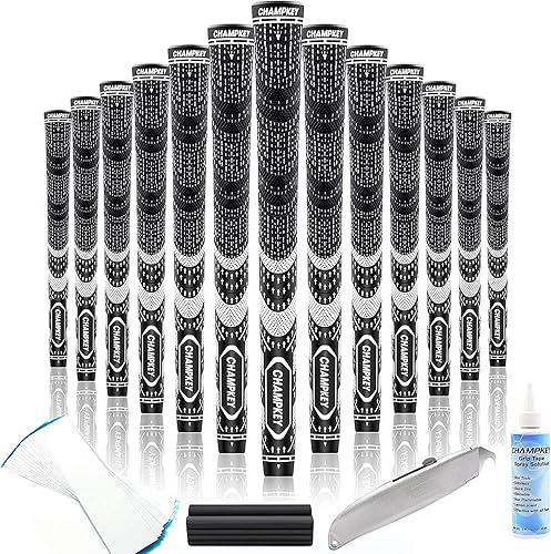 CHAMPKEY Empuñaduras de golf híbridas de alta calidad, paquete de 13 unidades, rendimiento para todo tipo de clima, elige entre kits completos y de