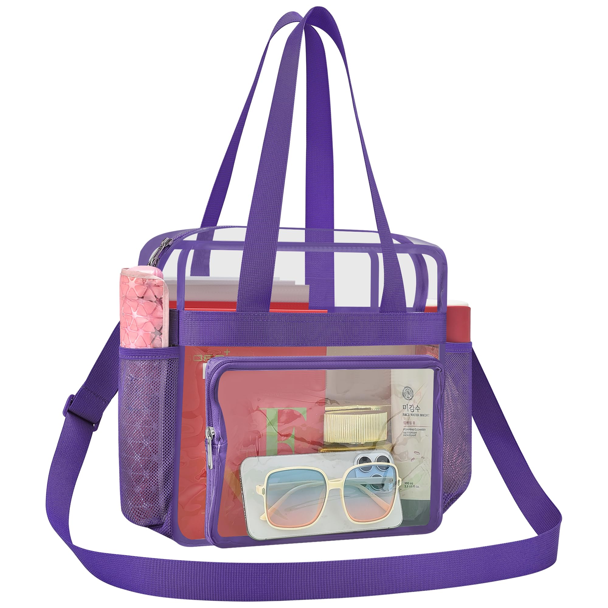 Busiuw Clear Bag for Stadium Events Stadium Approved Clear Tote Bag 12x12x6