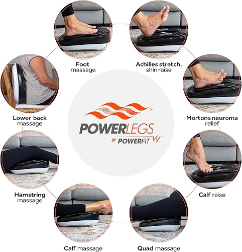 Miniatura 3 de Power Legs - Masajeador eléctrico de pies con control remoto, velocidad ajustable, vibración, masajeador de pantorrillas, masajeador de pies para